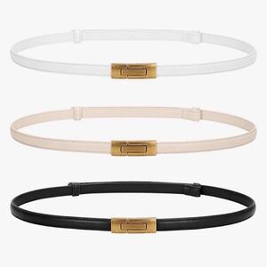 Women's Belt Set - White, Cream, and Black